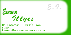 emma illyes business card